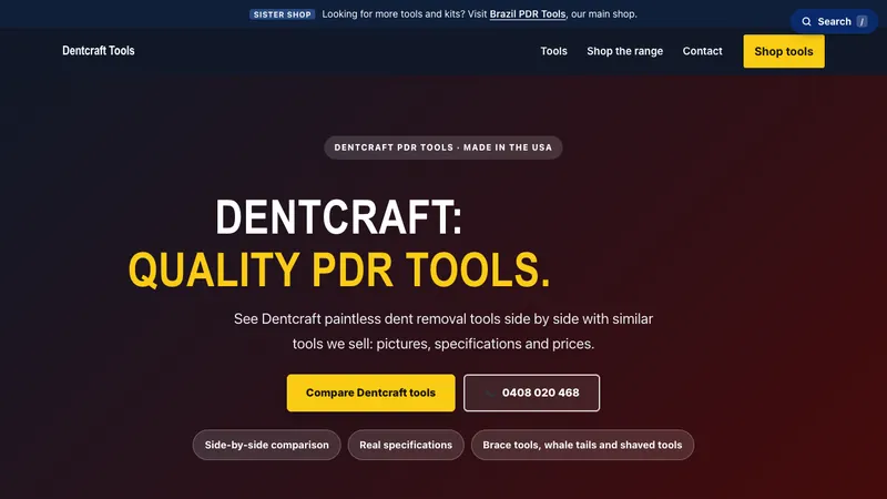 Home page of Dentcraft Tools