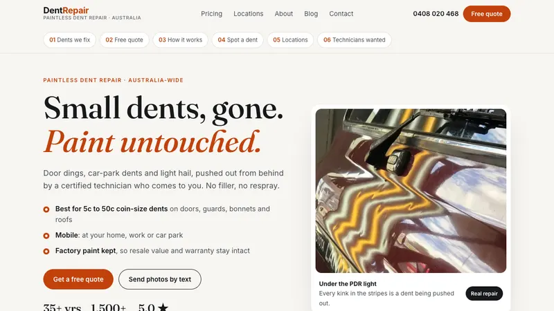 Home page of Dent Repair