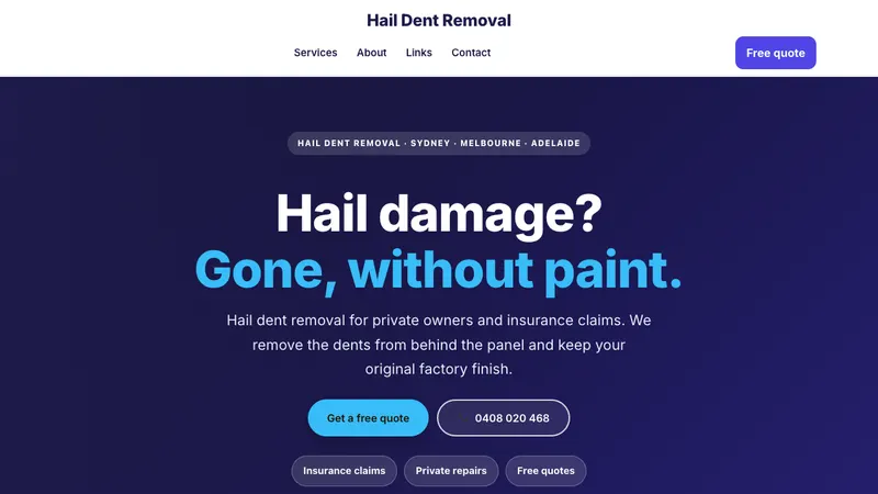 Home page of Hail Dent Removal