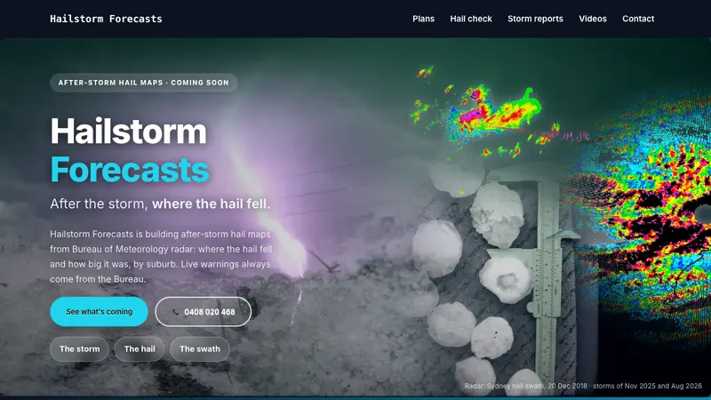 Home page of Hailstorm Forecasts