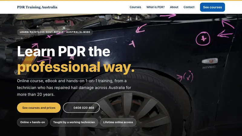 Home page of PDR Australia