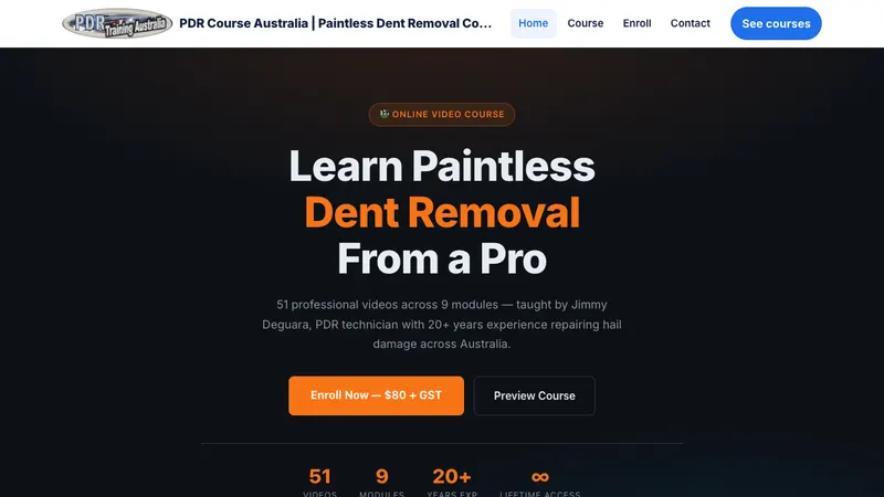 Home page of PDR Course Online