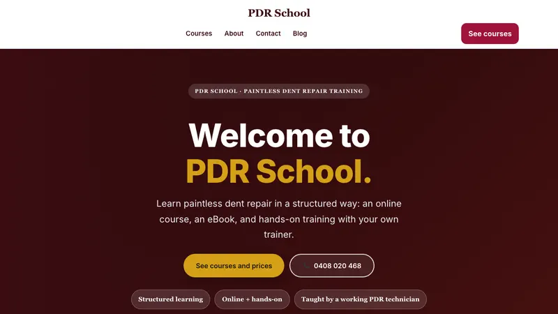 Home page of PDR School