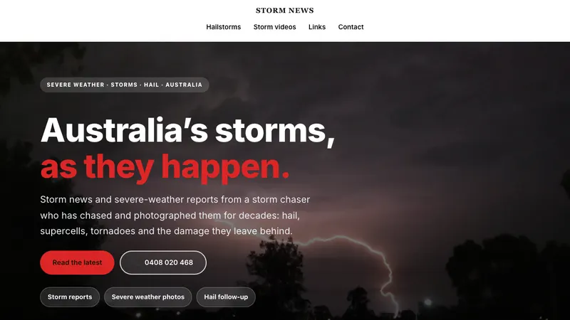 Home page of Storm News