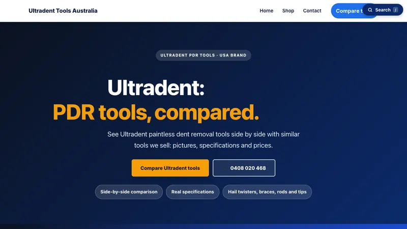Home page of Ultradent Tools